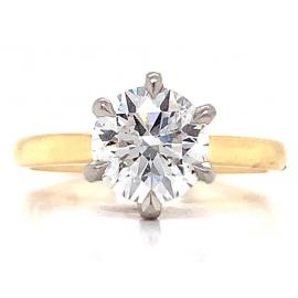 18ct/ Platinum Diamond Solitaire Ring TDW 1.55ct image