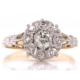 18ct Diamond Cluster Ring TDW 0.33ct image