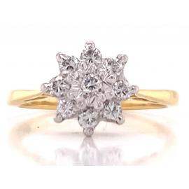 18ct Diamond Cluster Ring TDW 0.27ct image