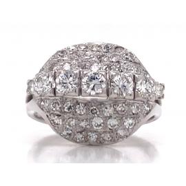 9ct White Gold Multi Diamond Deco Ring TDW 1.30ct  image
