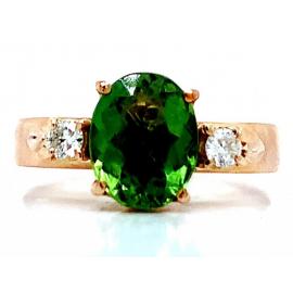 9ct Rose Tourmaline Diamond Ring TDW 0.15ct image