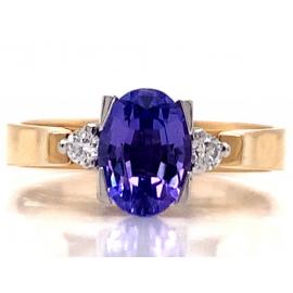 18ct Tanzanite Diamond Ring image