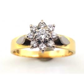 18ct Diamond Cluster Ring TDW 0.35CT image
