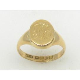 18ct Mourning Signet Ring image