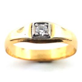 18ct Diamond Set Tapered Band TDW 0.15CT image