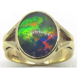 9ct Oval Triplex Opal Ring image