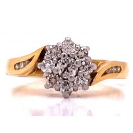 18ct Diamond Cluster Ring TDW 0.40ct image
