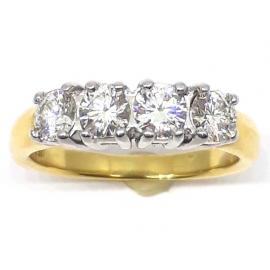 18ct 4 Diamond Ring image