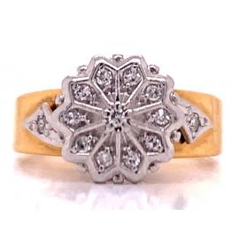 18ct Diamond Cluster Ring TDW 0.12ct image
