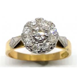 18ct Diamond Cluster Ring TDW 0.46CT image