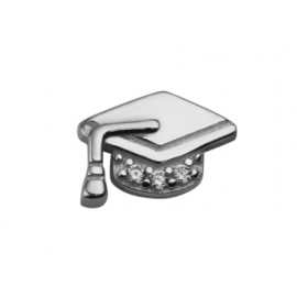 Stow Stg CZ Graduation Cap Charm image