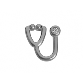 Stow Stg CZ Stethoscope Charm image