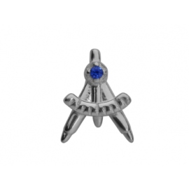 Stow Stg CZ Drawing Compass Charm image