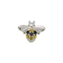 Stow Stg Yellow/Black CZ Bee Charm image