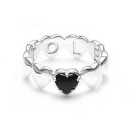 Stolen Girlfriends Club Band Of Hearts Ring - Onyx image