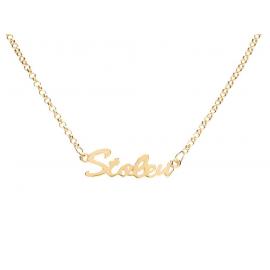 Stolen Girlfriends Club Stg Gold Plated Stolen Script Necklace image