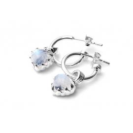 Stolen Girlfriends Club Love Claw Anchor Earrings - Moonstone image