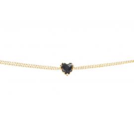 Stolen Girlfriends Club Stg Gold Plated Love Claw Bracelet - Onyx image