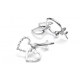 Stolen Girlfriends Club Stg Linked Hearts Anchor Earrings image