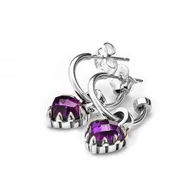 Stolen Girlfriends Club Stg Anchor Earrings - Dark Amethyst image