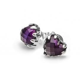 Stolen Girlfriends Club Stg Love Claw Earrings - Dark Amethyst image