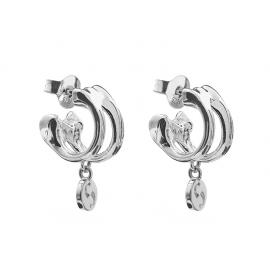 Stolen Girlfriends Club Stg Skeletal Hoop Earrings image
