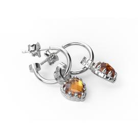 Stolen Girlfriends Club Stg Love Claw Anchor Earrings - Citrine image