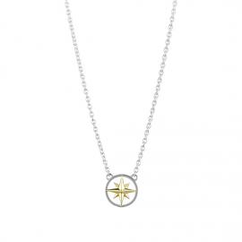 Evolve Stg Gold Plated Compass Necklace image