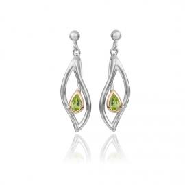 Evolve Stg Rose Plated Peridot Eternity Leaf Drops image