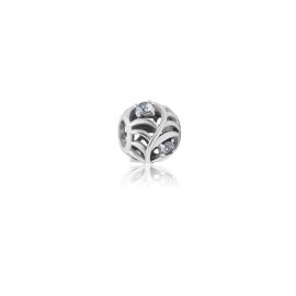 Evolve Stg CZ March Birthstone Bead image