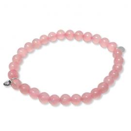 La Pierre Stg Rose Quartz Stretch Bracelet image