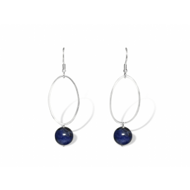 La Pierre Stg Blue Vein Drop Earrings image