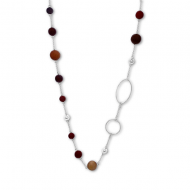 La Pierre Cinnamon Mookaite Bead 85cm Necklace image