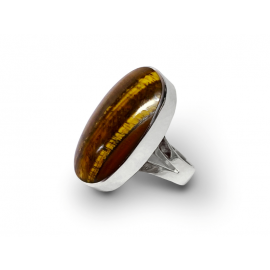 La Stele Stg Tigers Eye Oval Ring image