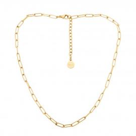Ellani Gold Plated Stainless Steel Paperclip Chain image