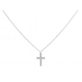 Stolen Girlfriends Club Stg Zircon Dusted Baby Cross Necklace image