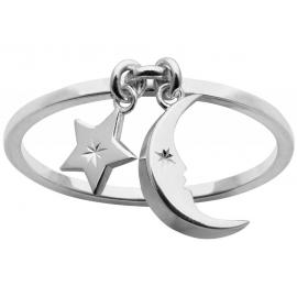 Karen Walker Stg Moon and Star Charm Ring image