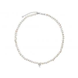 Karen Walker Stg Petite Bow With Pearls Necklace image