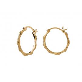 Karen Walker 9ct Gold Bamboo Hoop Earrings image