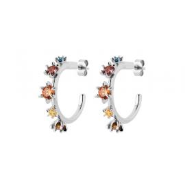 Karen Walker Stg Multi CZ Baroque Earrings image