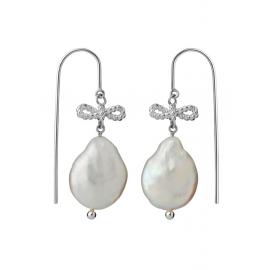 Karen Walker Stg Love Drop Pearl Knot Earrings image