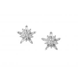 Karen Walker 9ct White Gold Diamond True Love Earrings image