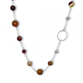 La Pierre Cinnamon Mookaite Bead 50cm Necklace image