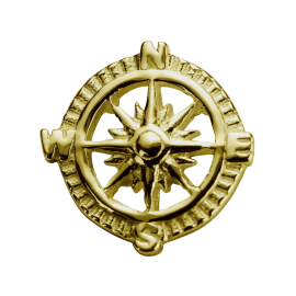 Stow 9ct Compass Charm image