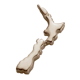 Stow 9ct Rose NZ Map Charm image