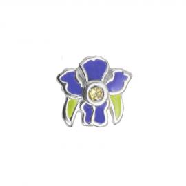 Stow Stg Enamel Iris Flower Charm image