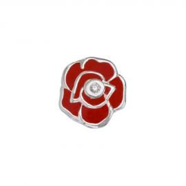 Stow Stg Enamel Rose Flower Charm image