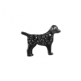 Stow Black Rhodium Spinel Dog Charm image