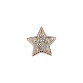 Stow 9ct Rose CZ Shooting Star Charm image