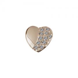 Stow 9ct Rose CZ Eternity Heart Charm image